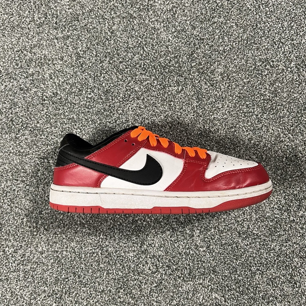 Nike Dunk Low University Red White Black Women’s Size 7 BQ6817-600 Sneakers